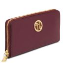Financier Elégant Portefeuille en Cuir Entièrement Zippée Bordeaux TL142485
