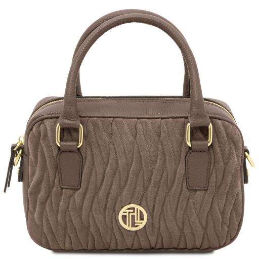 Chantilly Leather Handbag Dark Taupe TL142480