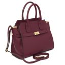 Origami Leather Tote Bordeaux TL142466