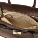 Origami Borsa a Mano in Pelle Caffè TL142466