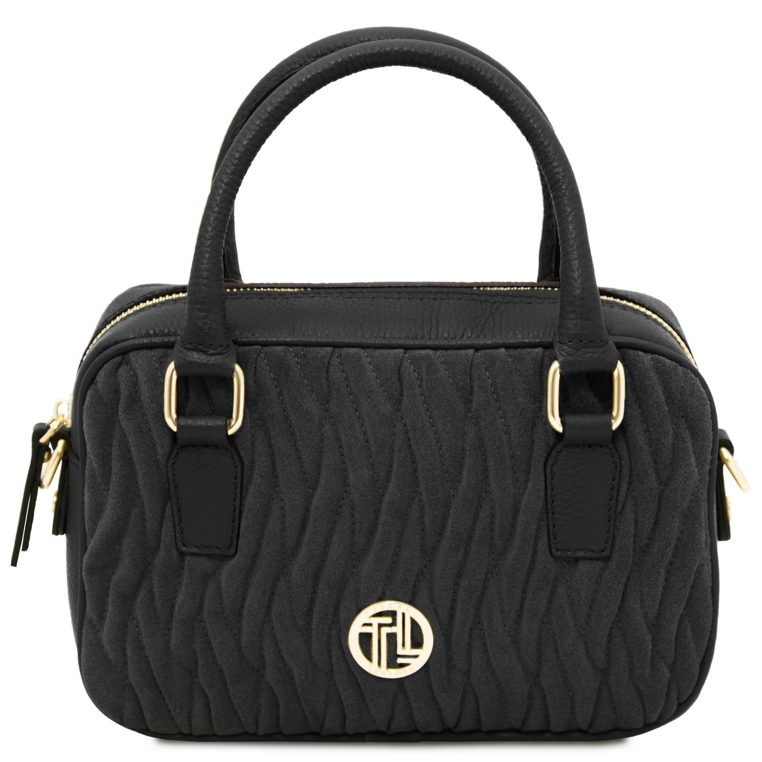 Borsa a mano in pelle Nero