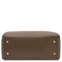 Abby Schultertasche aus Leder Dunkel Taupe TL142468