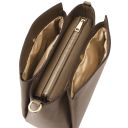 Creta Leather Shoulder bag and zip Around Leather Wallet Dark Taupe TL142487