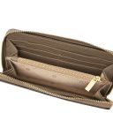 Creta Leather Shoulder bag and zip Around Leather Wallet Dark Taupe TL142487