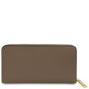 Financier Exclusive zip Around Leather Wallet Dark Taupe TL142485