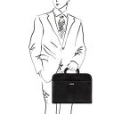 Sorrento Document Leather Briefcase Black TL141022