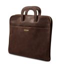 Sorrento Document Leather Briefcase Dark Brown TL141022