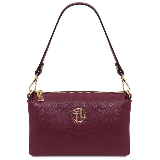 Sia Pochette in Pelle Morbida Bordeaux TL142479
