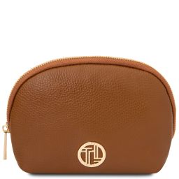 Vera Trousse de Toilette en Cuir Souple Cognac TL142438