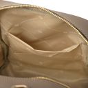 Prisma Rucksack aus Weichem Leder Dunkel Taupe TL142483