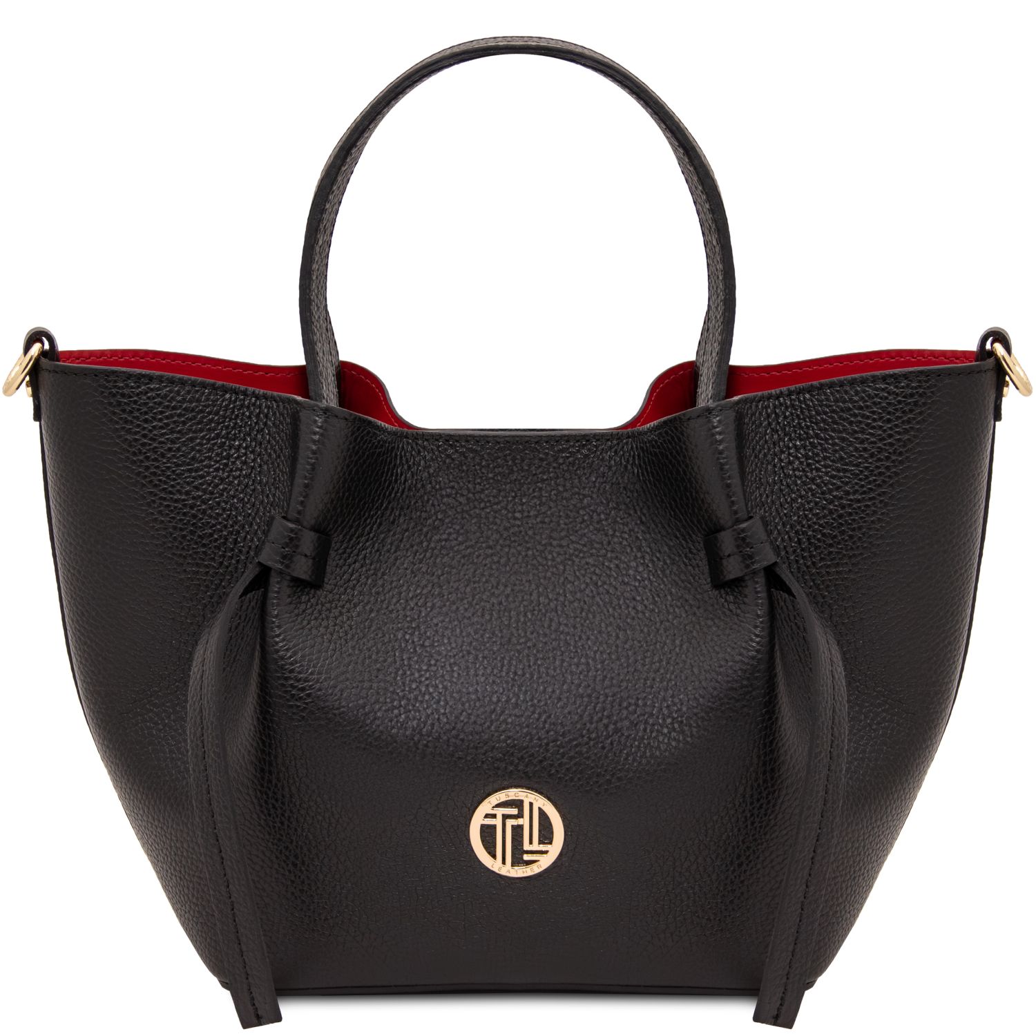 Borsa a mano in pelle Misura piccola Nero