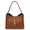 Soave Soft Leather Handbag Cognac TL142489