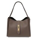 Soave Bolso a Mano en Piel Suave Marrón topo oscuro TL142489