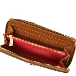 Financier Exclusive zip Around Leather Wallet Коньяк TL142485