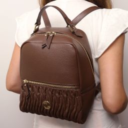Chantilly Soft Leather Backpack Coffee TL142492