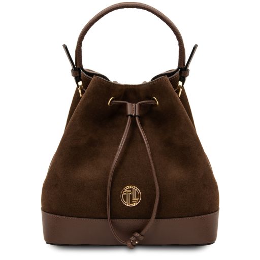 Minerva Beuteltasche aus Leder Kaffee TL142476