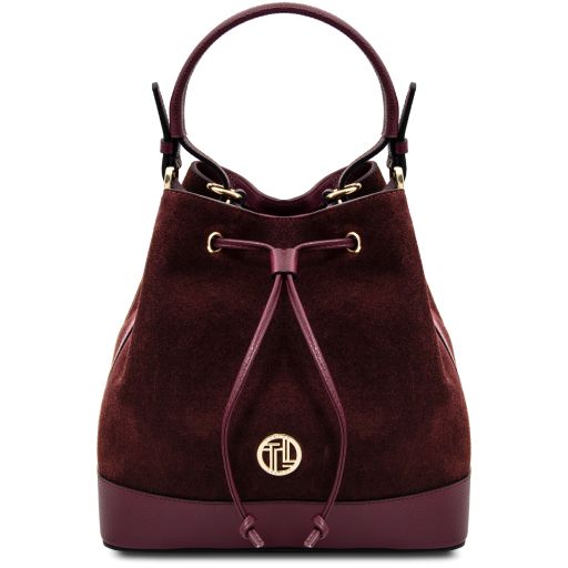 Minerva Bolso Cubo Secchiello en Piel Bordeaux TL142476