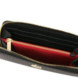 Financier Exclusive zip Around Leather Wallet Black TL142494