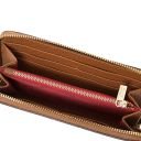 Financier Elégant Portefeuille en Cuir Entièrement Zippée Cognac TL142494