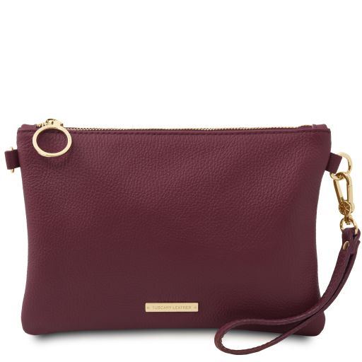 TL Bag Bolso Noche en Piel Suave Bordeaux TL142029