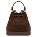 Minerva Beuteltasche aus Leder Kaffee TL142476