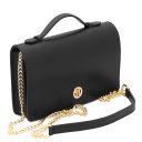 Opera Pochette in Pelle con Tracolla a Catena Nero TL142505