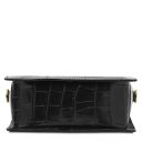 Croque Bolso a Mano en Piel Efecto Coco Negro TL142503