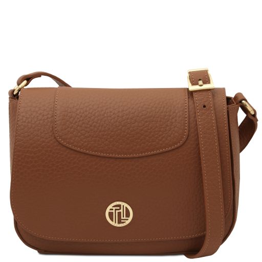 Sella Bolso con Badolera en Piel Cognac TL142506
