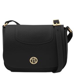 Sella Leather Shoulder bag Black TL142506