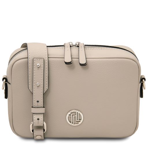 Cubetto Sac Bandoulière en Cuir Beige TL142499