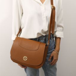 Sella Leather Shoulder bag Dark Taupe TL142506