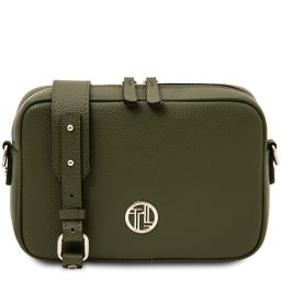 Cubetto Sac Bandoulière en Cuir Vert Forêt TL142499