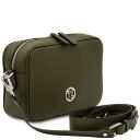 Cubetto Borsa a Tracolla in Pelle Verde Foresta TL142499