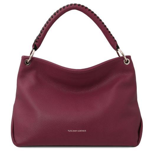 TL Bag Borsa al Hombro en Piel Suave Bordeaux TL142087