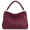 TL Bag Sac Bandoulière en Cuir Souple Bordeaux TL142087