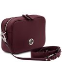 Cubetto Bolso con Badolera en Piel Bordeaux TL142499