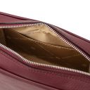 Cubetto Bolso con Badolera en Piel Bordeaux TL142499