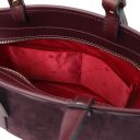 Glacette Sac Seau en Cuir Suédé Bordeaux TL142261