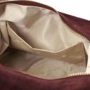 Sierra Sac à épaule en Cuir Suédé Bordeaux TL142419