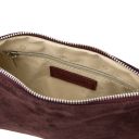 Nomade Bolso Noche en Piel de Gamuza con Flecos Bordeaux TL142495