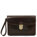Max Bolsillo en Piel Marrón oscuro TL8075