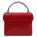 Croque Bolso a Mano en Piel Efecto Coco Rojo TL142503