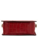 Croque Bolso a Mano en Piel Efecto Coco Rojo TL142503