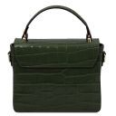 Croque Sac Cabas en Cuir Effet Croco Vert Forêt TL142503