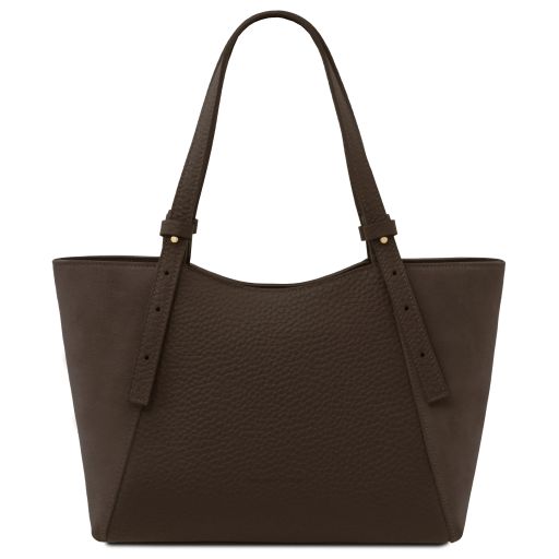 Libra Borsa al Hombro en Piel Marrón oscuro TL142508