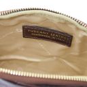 Vera Croc Print Leather Toiletry Case Coffee TL142514