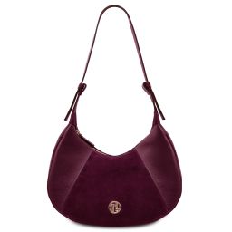 Goccia Beuteltasche aus Leder Bordeaux TL142515