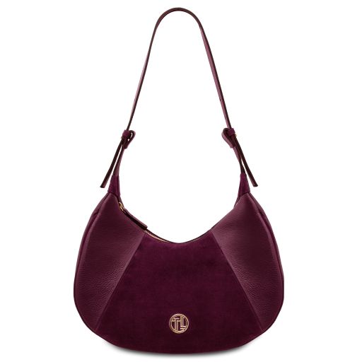 Goccia Leather Hobo bag Bordeaux TL142515