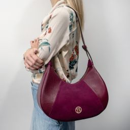Goccia Borsa Hobo in Pelle Caffè TL142515