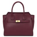 Origami Leather Tote Bordeaux TL142507